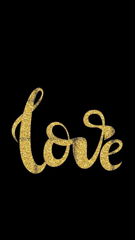 Word Wallpaper, Tapete Gold, Gold Quotes, The Word Love, Valentines Wallpaper, Word Love, Gold Aesthetic, Wallpaper Iphone Quotes, Gold Wallpaper