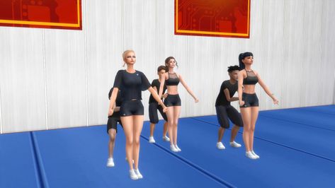 Sims Cheerleader, Three Couple, Cheer Dance, Couple Poses, Sims Mods, Dance Poses, Sims 4 Mods, Pole Dancing, Couple Posing