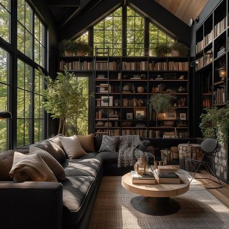 [Sponsored] 13 Perfect Rustic House Living Room Home Decor Recommendations To Check Out 2023 #rustichouselivingroomhomedecor Home Library Rooms, Smart Tiles, Home Library Design, Dark Home, Home Libraries, Dream House Interior, Decor Minimalist, Design Living Room, Decor Living Room