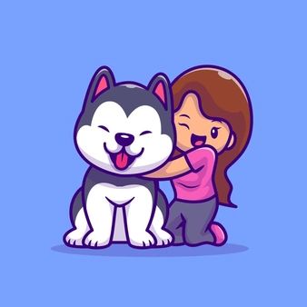 Catalyststuff | Freepik Cute Dog Drawing Easy, Dog Drawing Easy, Paw Cartoon, Husky Drawing, Cute Dog Drawing, Dog Husky, Puppy Drawing, Cute Husky, Dog Cartoon