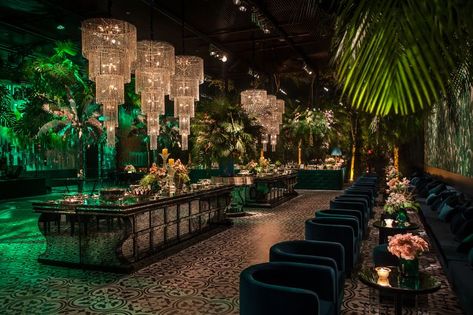 Birthday Party Bar, Cafe Bar Interior, Bar Lounge Design, Rooftop Restaurant Design, Bar Deco, Modern Restaurant Design, Nightclub Design, Green Bar, Bar Interior Design