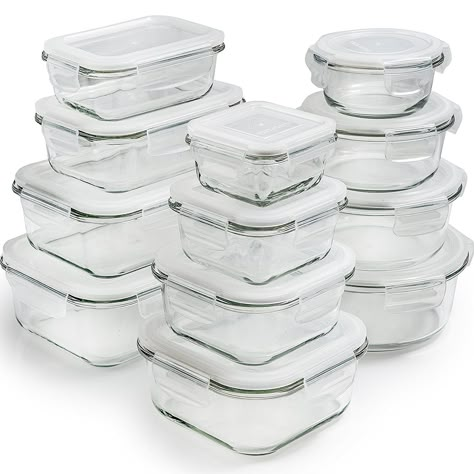 Glass Kitchen Accessories, Glass Tupperware Set, Glass Tupperware Aesthetic, Aesthetic Lunch Containers, Best Glass Food Storage Containers, Glass Containers Kitchen Food Storage, Glass Food Containers, Aesthetic Tupperware, Glass Tupperware Organizing