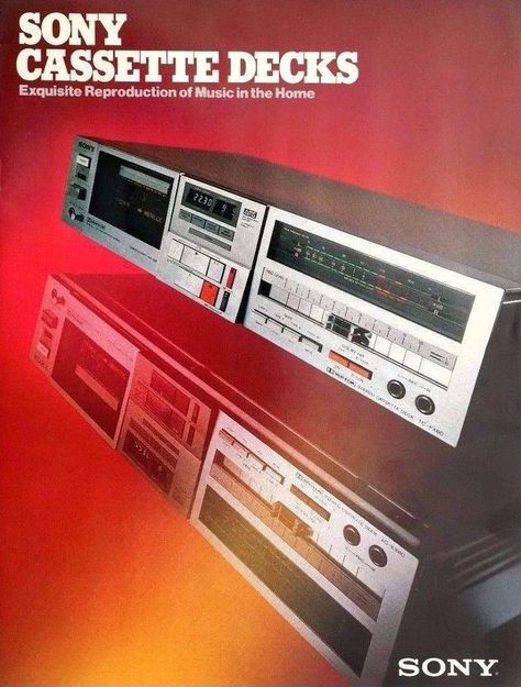 Exquisite Reproduction SONY TC-FX6C (1982) 80s Tech, Old Stereo, Catalogue Cover, Sony Design, Cassette Deck, Vintage Stereo, Audio Tape, Retro Tech, Vintage Hifi