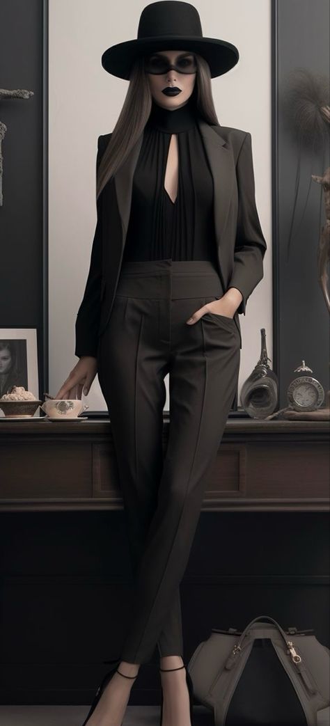 Morticia Addams Outfit Inspiration, Edgy Elegant Outfits, Goth Office Fashion, Look Grunge, Business Attire Women, Woman Suit Fashion, Looks Black, Goth Outfits, Style Mistakes