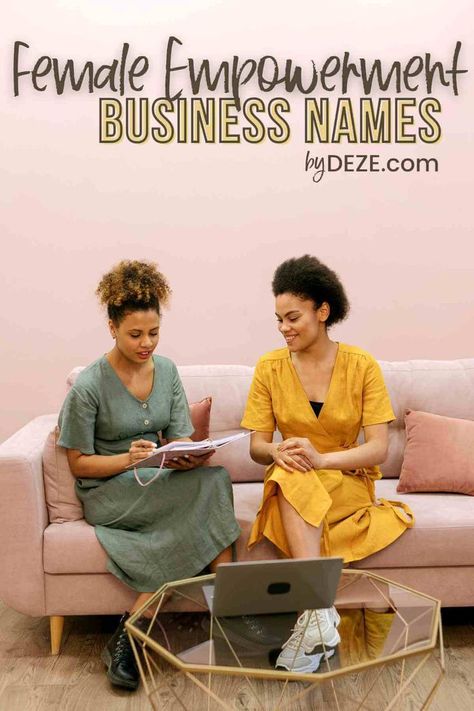 inspiring name ideas for businesses that target women, offer female services or are women-led business Naming A Business Inspiration, Magazine Name Ideas, Good Instagram Names, Construction Company Names, Cute Business Names, Catchy Business Name Ideas, Company Name Ideas, Group Names Ideas, Boutique Names