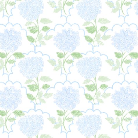 Grand Millennial Background, Blue And White Floral Background, Drawing Hydrangea Flower, Grandmillennial Wallpaper, Drawn Hydrangea, Hydrangea Background, Blue And White Prints, Hydrangea Clipart, Hydrangea Pattern