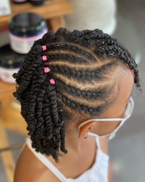 K&C Twist Bar & Braiding | ✨Gorgeous Kids Two Strand Twist ✨ . . . . Styled by Crystal . . . . #naturalhair #teamnatural #frobabies #naturalkids #curlyhair… | Instagram Up Down Hairstyles Natural Hair, Kid Two Strand Twist Styles, Girl Two Strand Twist Styles, Braids And Twists Hairstyles Kids, Two Strand Twist Kids Girl Hairstyles, Hair Styles For Little Black Girls Kids Twists, Kids Twists Hairstyles, Flat Twist Toddler Hairstyles, Twists For Little Black Girls Hair