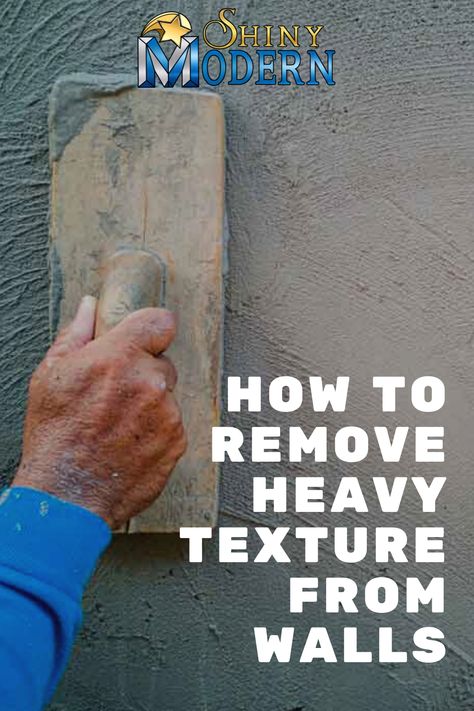 Textured walls can be beautiful, but over time you may want a change. Here is how you can remove the heavy texture from your walls. Textured Wall Removal, How To Remove Stucco From Walls, Imperfect Wall Texture, How To Change Textured Walls, Modern Farmhouse Wall Texture, Get Rid Of Textured Walls, Painting Over Textured Walls, Heavily Textured Walls, How To Remove Wall Texture