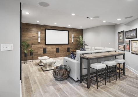 Basement Tv Rooms, Finished Basement Designs, Sala Cinema, Small Basement Remodel, Dream Basement, Modern Basement, Basement Inspiration, Home Cinema Room, Game Room Basement