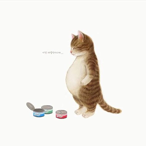 Diet Illustration, Anime Meme, Cats Illustration, Cat Wallpaper, Cat Painting, Cat Illustration, Cat Drawing, 귀여운 동물, Animal Illustration