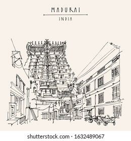 India | Stock Photo and Image Collection by babayuka | Shutterstock Madurai Meenakshi Temple Drawing, Madurai Illustration, South India Illustration, Light Switch Covers Diy, Garden Hack, Simple Mehendi, Temple Drawing, Pen Art Work, Airplane Window