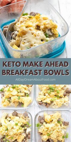 Keto Breakfast Bowls, Make Ahead Keto Breakfast, Make Ahead Keto, Quick Keto Breakfast, Breakfast Low Carb, Keto Recipes Breakfast, Diet Breakfast Recipes, Low Carb Breakfast Recipes, Best Keto Diet