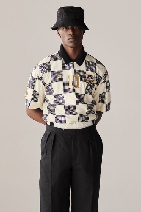 2023 Lookbook, Jersey Fashion, Design Jersey, Retro Football Shirts, Team Jackets, Football Fashion, Aime Leon Dore, Racer Jacket, Jersey Outfit