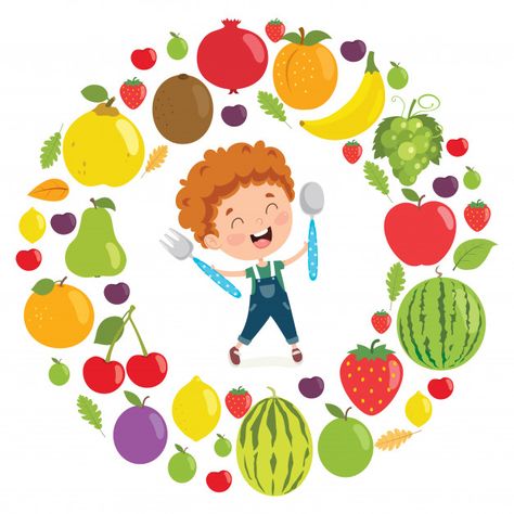 Diet For Children, Healthy Food Logo, Balance Lifestyle, Lifestyle Studio, Children Food, Fruit Cartoon, Whatsapp Wallpaper Cute, Food Cartoon, Kids Background