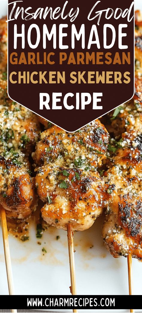 Garlic Parmesan Chicken Skewers Chicken Skewers Dinner, Keto Garlic Parmesan Chicken Skewers, Low Carb Chicken Skewers, Garlic Parm Chicken Skewers Grill, Garlic Parmesan Chicken Skewers Airfryer, Chicken Skewer Meal Ideas, Chicken Skewer Appetizer Recipes, Garlic Parmesan Chicken Kabobs, Skewered Chicken Recipes