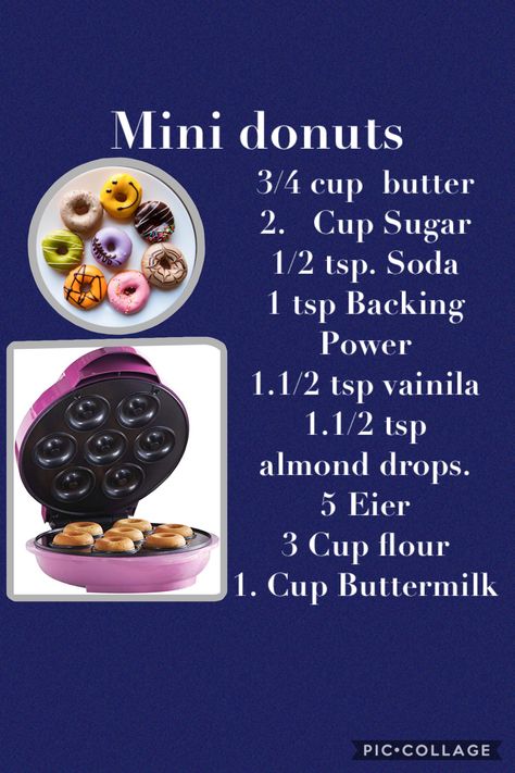 Mini Donut Topping Ideas, Mini Doughnut Maker Recipes, Mini Doughnut Recipes, Mini Donut Maker Recipes, Donut Maker Recipes, Mini Donut Recipes, Mini Donuts Maker, Doughnut Recipe Easy, Homemade Donuts Recipe