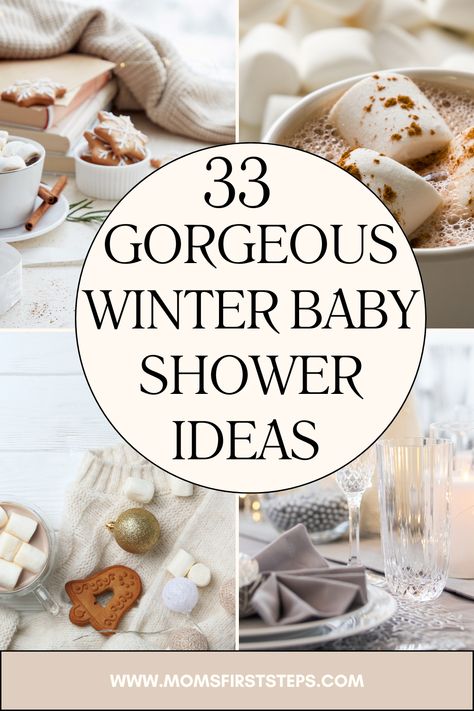 Planning a winter baby shower? This list of 33 winter baby shower ideas will inspire you to create a festive and magical winter baby shower. Fall Winter Baby Shower Ideas, January Baby Girl Shower Ideas, Snowman Baby Shower Ideas, Winter Baby Shower Party Favors, January Baby Shower Themes Neutral, Baby Shower Ideas Winter Theme, January Baby Shower Ideas Themes, January Themed Baby Shower Ideas, Baby Shower Themes For Boys Winter