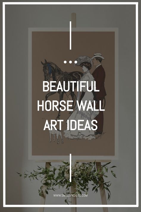 Beautiful horse art print on an easel, surrounded by greenery. Horse Art Ideas, Horses Wall Decor, Elegant Horse, Horse Posters, Room Prints, Equestrian Art, Wall Art Ideas, Horse Wall Art, Living Room Prints