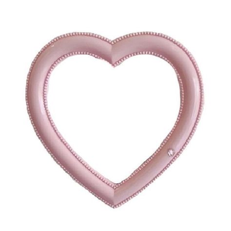 Pink Heart Mirror, Aesthetic Objects, Heart Mirror, Png Aesthetic, Heart Template, Png Icons, Pink Girly Things, Widget Icon, Heart Frame