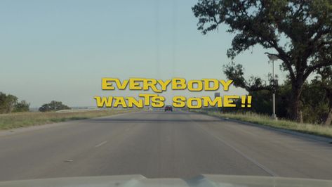 Everybody Wants Some!! (2016) by Richard Linklater Everybody Wants Some, Big Eyes 2014, Richard Linklater, Blake Jenner, Ryan Guzman, Tyler Hoechlin, Title Sequence, Movie Titles, The Movie