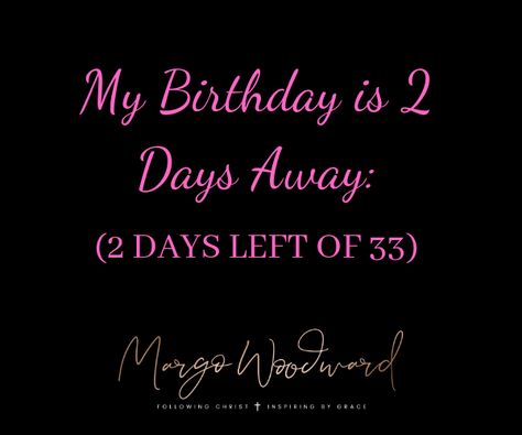 My Birthday is 2 Days Away: 2 Days Left of 33 2 Days Left For My Birthday, Walk In The Spirit, My Birthday Is, 2 Days Left, Proverbs 16, Proverbs 3, Day Left, Drinking Games, Days Left