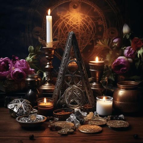 Building a Wicca Altar Wiccan Alter Setup, Wiccan Altar Ideas, Ritual Robes, Wiccan Alter, Goddess Altar, Wicca Altar, Wicca For Beginners, Witch Altar, Wiccan Rituals