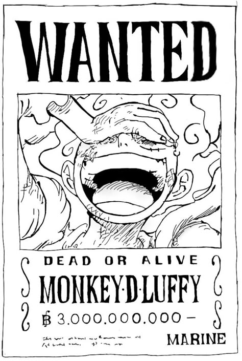 One Piece Poster Black And White, One Piece Manga Art Black And White, One Piece Wallpaper Black And White, Luffy Black And White, Black And White Anime Manga, Manga Art Black And White, Luffy Wanted Poster, One Piece Manga Panels, Tattoos Black And White