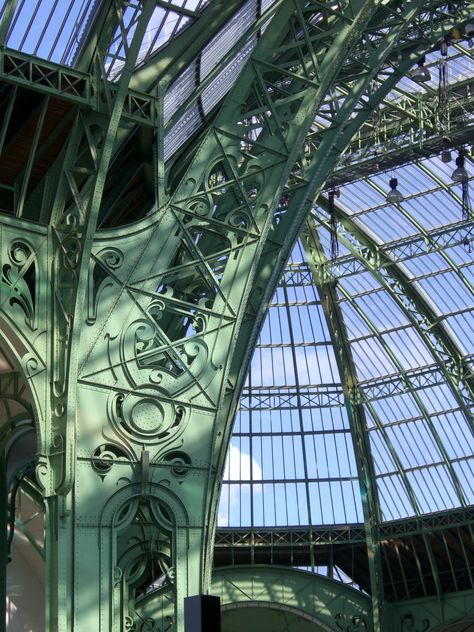 https://flic.kr/p/c2qCNJ | Grand Palais (1900), Paris VIIIe | Architecte Henri Deglane Paris Green, Sage Green Wallpaper, Grand Palais, Green Theme, Champs Elysees, Green Wall, Glass House, Green Aesthetic, Light Green