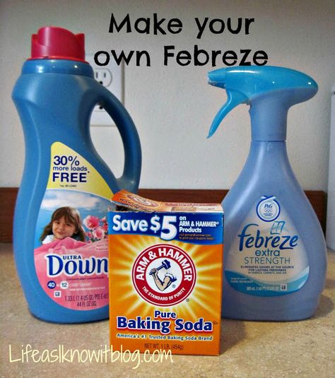 Diy Febreze Spray With Fabric Softener, Febreze Spray, Diy Febreze, Homemade Febreze, Soda Brands, Fabric Spray, Cleaning Recipes, Diy Cleaning Products, Fabric Softener