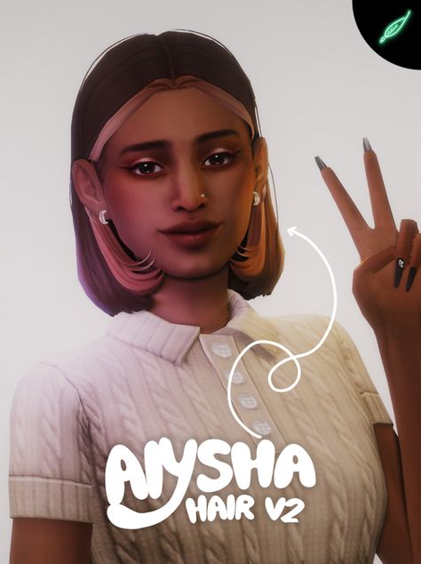 🖤~aiysha~ hair (V2!) 🖤 | Patreon Make Sims 4 Cc, Sims 4 Dyed Hair, Sims 4 Braided Hair, Sims 4 Dyed Hair Cc, Sims 4 Cc Bob Hair, Sims 4 Short Hair Cc Maxis Match, Sims 4 Hair With Bangs, Sims4cc Tattoos, Sims 4 Bangs