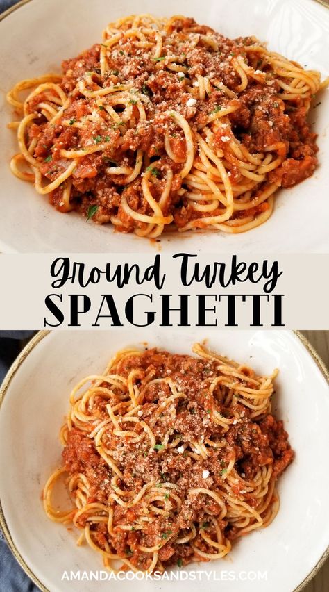 Ground Turkey Pasta Recipes, Ground Turkey Spaghetti, Turkey Sauce, Dairy Free Pasta Recipes, Ground Turkey Pasta, Ground Turkey Recipes Easy, Turkey Spaghetti, Turkey Pasta, Turkey Meat Recipes