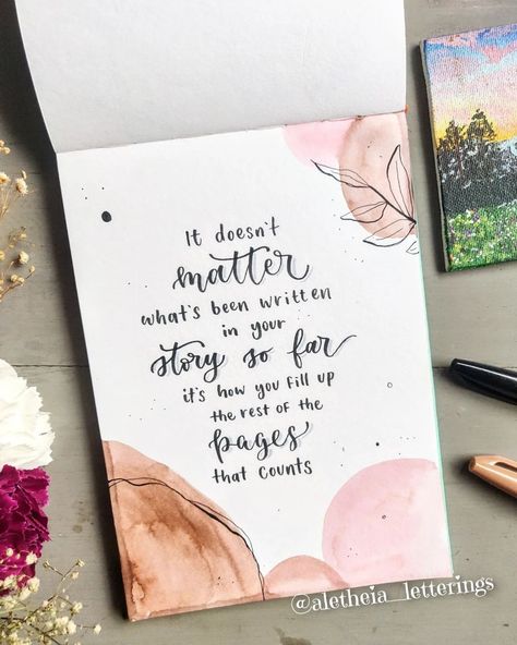 Brushpen Calligraphy Quote, Quotes Aesthetic Calligraphy, Calligraphy Art Quotes Inspiration, Brush Calligraphy Quotes, Calligraphy Quotes Doodles Design, Brush Pen Calligraphy Quotes, Aesthetic Calligraphy Ideas, Quotes Calligraphy Handwriting, Aesthetic Calligraphy Quotes