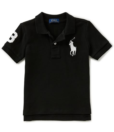 From Polo Ralph Lauren, this polo shirt features:Ribbed polo collarShort sleeves with ribbed armbands2-button placketRalph Lauren pony on the left chestNumber detailing on the right sleeveSplit hemCottonMachine wash; tumble dryImported. Polo Shirt Outfit Men, Polo Shirt Outfits, Kids Shirts Boys, Shirt Outfit Men, Mens Polo T Shirts, Street Style Outfits Men, Mens Fashion Classy, Ralph Lauren Polo Shirts