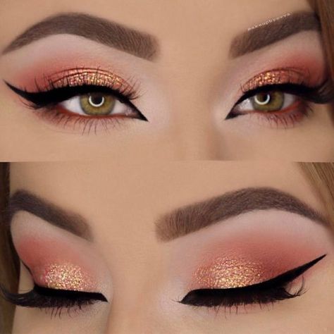 Gorgeous Makeup Looks for Girls with Green Eyes ★ See more: https://glaminati.com/green-eyes-makeup-looks/ Make Up Designs, Cat Eye Makeup, Beautiful Eye Makeup, Makijaż Smokey Eye, Makeup Eye Looks, Pink Eyeshadow, Eye Makeup Tips, Mac Makeup, Makeup For Green Eyes