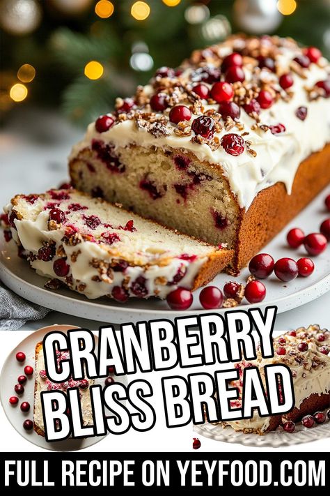 Cranberry Christmas Bread Recipes, Orange Glazed Cranberry Bread, Fruit And Nut Bread Recipes, Oatmeal Cranberry Bread, Apple Cranberry Bread Recipe, Cranberry Quick Bread Recipes, Cranberry Orange Walnut Bread, Cranberry Nut Bread Moist, Cranberry Loaf Bread