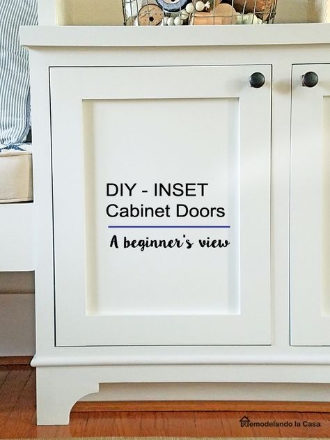 DIY- Inset Cabinet Doors Cabinet Doors Diy, Cabinet Door Makeover, Inset Kitchen Cabinets, Inset Cabinet Doors, Shaker Cabinet Doors, Building Kitchen Cabinets, Diy Cabinet Doors, Door Makeover Diy, Doors Diy