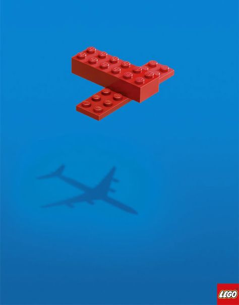 I'm usually not a fan of those really minimalist ad campaigns, but this one really resonated with me.      It does a great job of activating people's imagination while still pushing the brand and staying simple. Lego Poster, Lego Print, Guerrilla Marketing, Clever Advertising, 광고 디자인, Publicidad Creativa, Minimal Prints, Lego Party, Best Ads