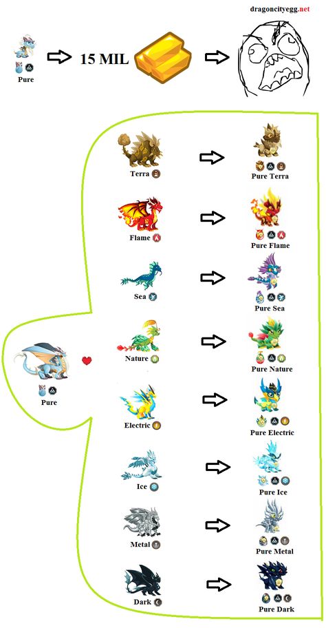 Dragon City Pure Dragon Breeding Chart Dragon City Breeding Charts, Dragon City Cheats, Dragon City Game, Element Chart, Fb Games, Dragon Base, Types Of Dragons, Dragon Family, Dragon Eggs