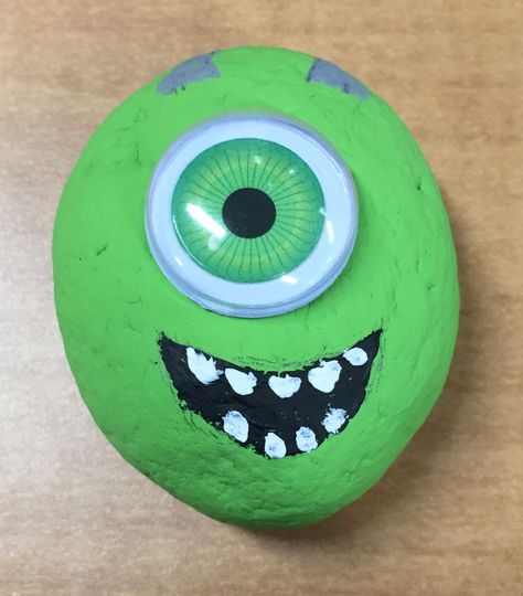 Monster Inc Monster Inc, Happy Stones, Monsters Inc, Rock Art, Painted Rocks, Halloween, Stone, Birthday, Quick Saves