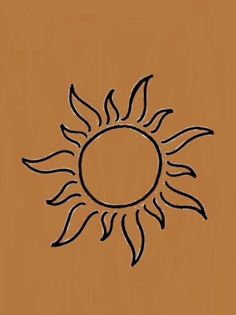 Sun Sketch Aesthetic, Sun Doodle Simple, Sun Sketch Simple, Easy Sun Drawing, Simple Sun Drawing, Sublime Sun Tattoo, Sun Drawing Aesthetic, Sun Drawing Simple, Rapunzel Tattoo