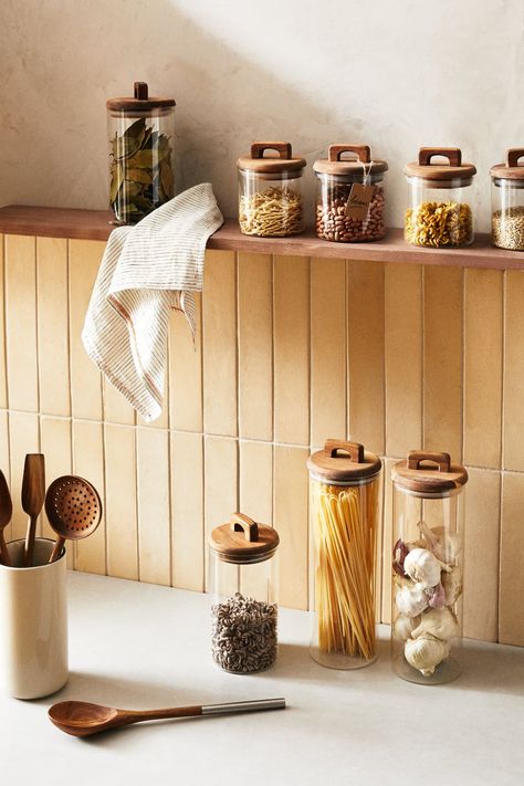 Kitchen - Dinning | ZARA United States Wood Spice Rack, Jar Storage, Glass Storage Jars, Kitchen Dinning, Kitchen Roll, Spring Table, Storage Jar, Glass Storage, Kitchen Decoration