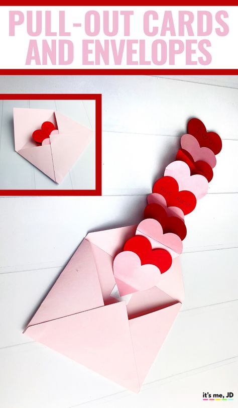 valentine's day heart card, DIY Pull-out cards and envelopes #cardmaking #papercrafts #handmadecard #diycards #valentinesday #valentine #interactivecard Flower Decorations Diy, Heart Card, Diy Valentines Crafts, Interactive Cards, Card Diy, Greeting Cards Diy, Flower Decoration, Red Food, Valentine's Day Diy
