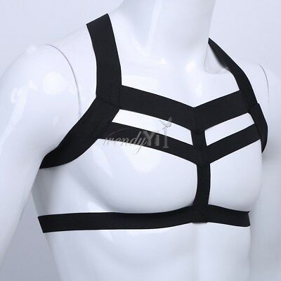 Men PU Leather Full Body Chest Harness Lingerie Cosplay Clubwear Costume Belts | eBay Gay Costume, Elastic Harness, Harness Fashion, Chest Harness, Short Tank Top, Lingerie For Men, Lingerie Costume, Body Harness, Leather Harness