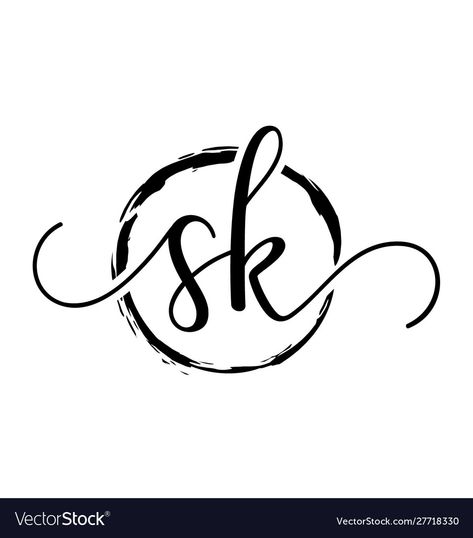 Sk Letter Tattoo, Sk Initials Logo, Sk Design Logo, Sk Logo Design, Sk Tattoo, Sk Wallpaper, Logo Sk, Sk Logo, Zen Circle