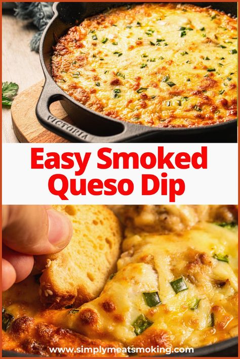 Discover the ultimate smoked queso dip for your next gathering. This cheesy appetizer features smoky, melted cheese with Mexican chorizo, perfect for summer potluck or a classic appetizer. Explore how to make smoked queso on the smoker or grill and enjoy a flavorful, restaurant-style recipe. With creamy smoked cheese and a hint of smoky flavor, this dip will be a hit. Tap to see the recipe. Quick Tacos, Smoked Queso Dip, Smoked Queso, Mexican Chorizo, Restaurant Style Recipes, Cheesy Appetizer, Summer Potluck, Classic Appetizers, Smoked Cheese