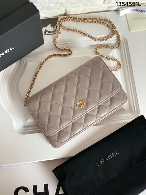 Chanel Wallet Bag, Chanel Leather Bag, Wallet On Chain Chanel, Chanel Chain Wallet, Chanel Chain Bag, Chanel Wallet On Chain, Chanel Woc, Trendy Purses, Luxury Bags Collection