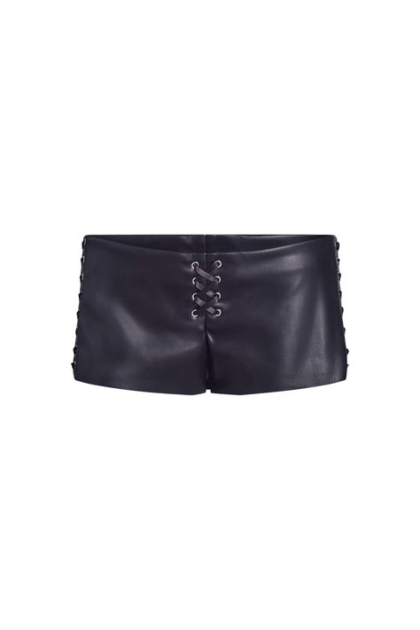 RAMONA SHORT - BLACK Mini Shorts Outfit, Dolphin Silhouette, Leather Shorts Outfit, Black Leather Shorts, Hot Short, A Dolphin, I Am Gia, Hot Shorts, Mini Shorts