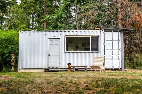 20ft Shipping Container Home, Small Shipping Containers, Container Home Designs, 20ft Shipping Container, Shipping Container Cabin, Sea Containers, Container Conversions, 20ft Container, Container Cabin