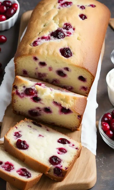 Cream Cheese Cranberry Loaf: A Slice of Heavenly Delight Easy Cream Cheese Recipes, Cranberry Desserts, Christmas Fare, Cranberry Loaf, Pan Man, Cranberry Bread Recipes, Cranberry Dessert, Cream Cheese Bread, Cranberry Cream Cheese