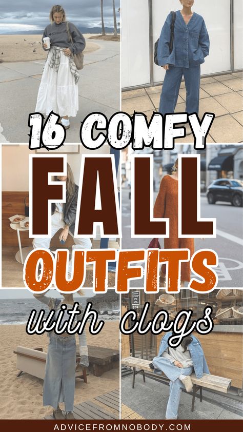 16+ Best Outfits For Styling Your Favorite Clogs This Fall Marthas Vineyard Outfits Fall, Salem Outfits September, Boston Clog Outfits Women, Outfits For Boston, Ugg Goldenstar Clog Outfit, Fall Clogs Outfit, How To Wear Clogs With Jeans, Womens Clogs Outfits, What To Wear With Clogs